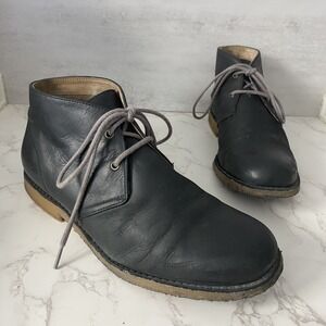 UGG Men's Leighton Ankle Chukka Boots Sz 10 Black Lace Up SEE NOTES